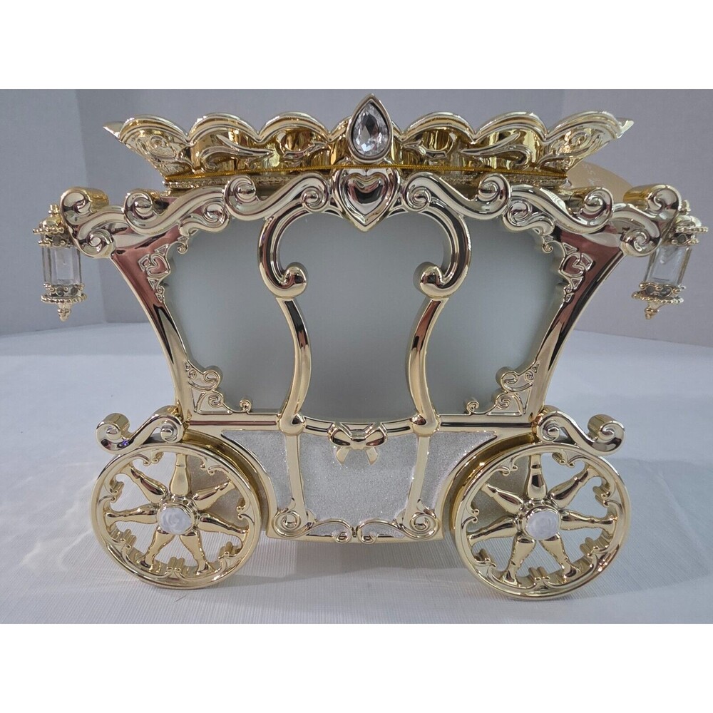 Bath & Body Works Disney Princess Cinderella Gold Carriage Candle Holder LightUp